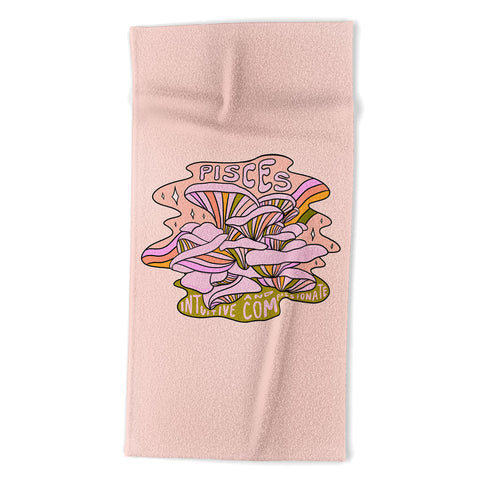 Doodle By Meg Pisces Mushroom Beach Towel