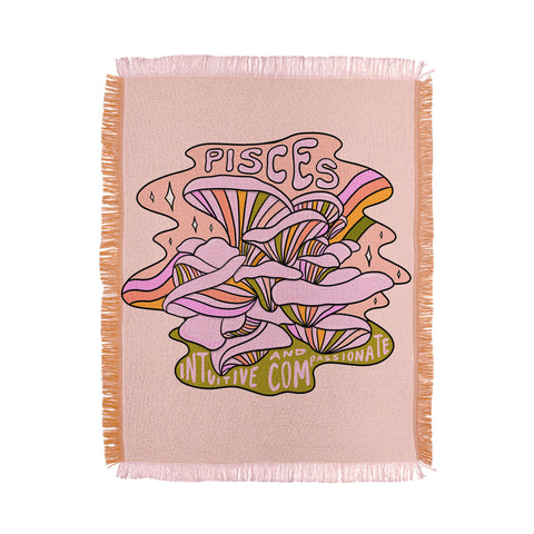Doodle By Meg Pisces Mushroom Throw Blanket
