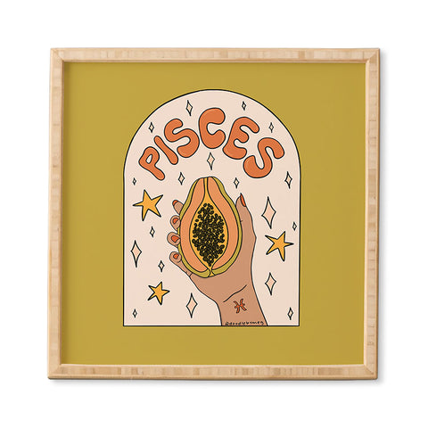 Doodle By Meg Pisces Papaya Framed Wall Art