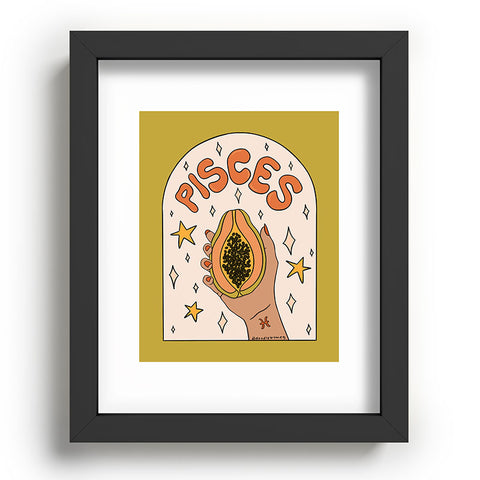 Doodle By Meg Pisces Papaya Recessed Framing Rectangle