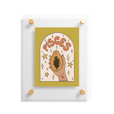 Doodle By Meg Pisces Papaya Floating Acrylic Print