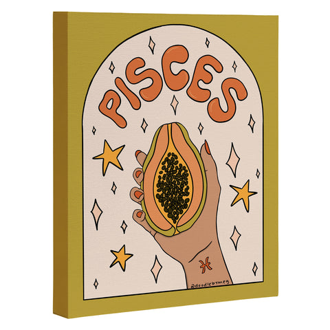 Doodle By Meg Pisces Papaya Art Canvas
