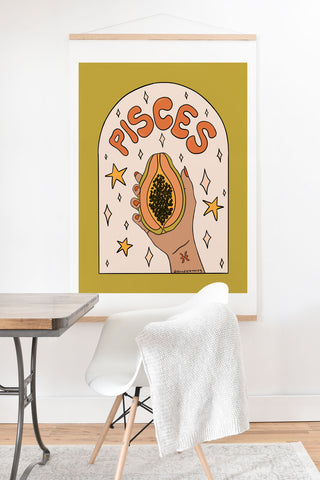 Doodle By Meg Pisces Papaya Art Print And Hanger