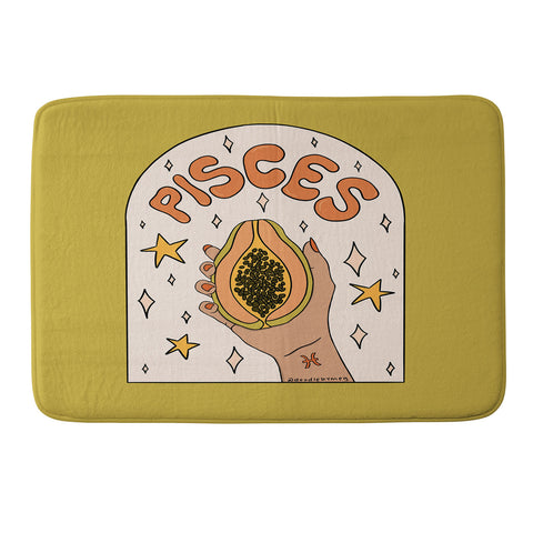 Doodle By Meg Pisces Papaya Memory Foam Bath Mat