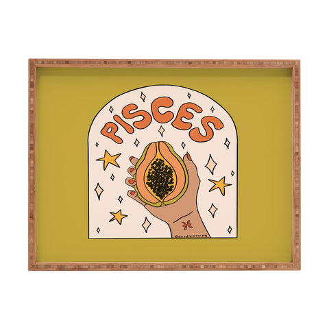 Doodle By Meg Pisces Papaya Rectangular Tray