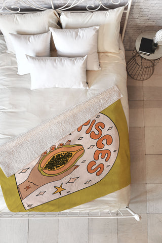 Doodle By Meg Pisces Papaya Fleece Throw Blanket