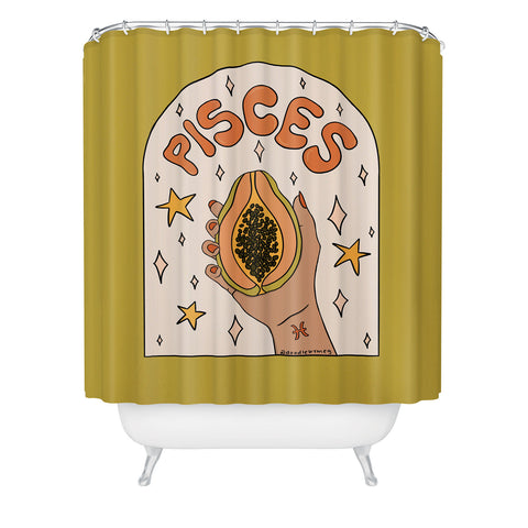Doodle By Meg Pisces Papaya Shower Curtain