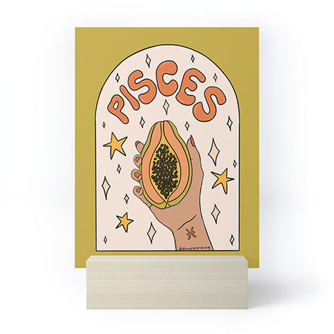 Doodle By Meg Pisces Papaya Mini Art Print