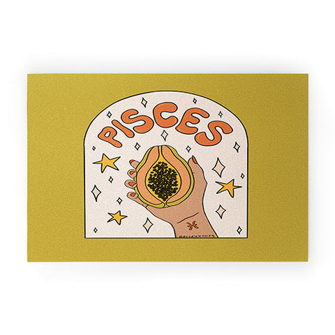 Doodle By Meg Pisces Papaya Welcome Mat