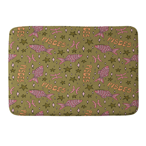 Doodle By Meg Pisces Print Memory Foam Bath Mat