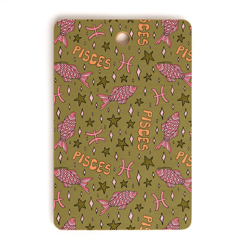 Doodle By Meg Pisces Print Cutting Board Rectangle