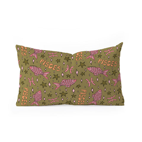 Doodle By Meg Pisces Print Oblong Throw Pillow