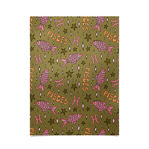 Doodle By Meg Pisces Print Poster