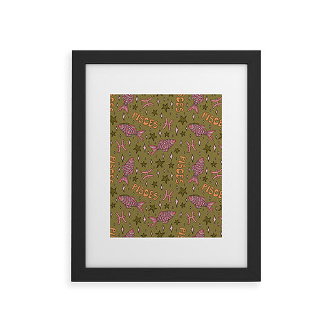 Doodle By Meg Pisces Print Framed Art Print