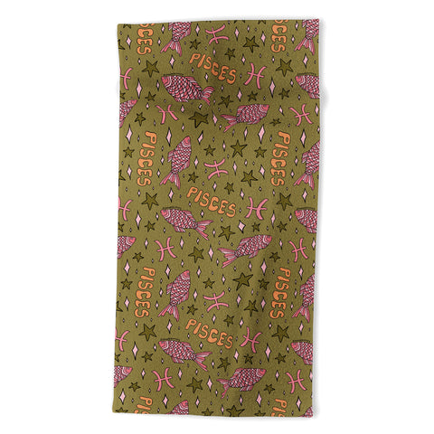 Doodle By Meg Pisces Print Beach Towel