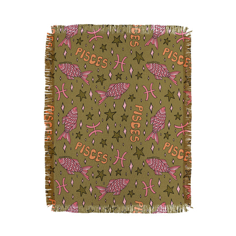 Doodle By Meg Pisces Print Throw Blanket