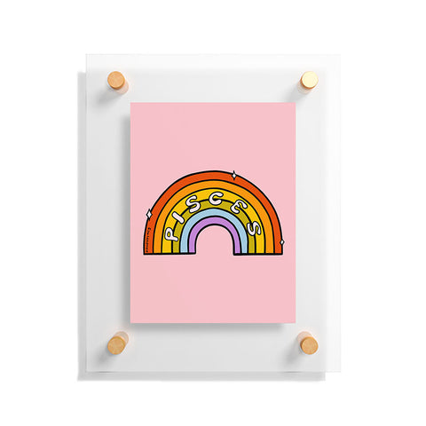 Doodle By Meg Pisces Rainbow Floating Acrylic Print