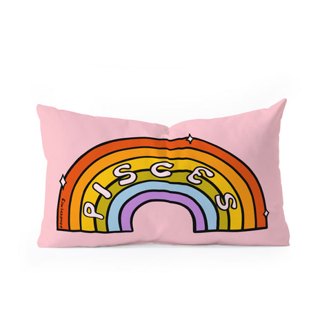 Doodle By Meg Pisces Rainbow Oblong Throw Pillow