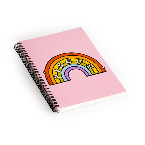 Doodle By Meg Pisces Rainbow Spiral Notebook