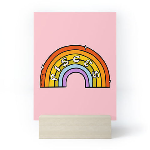 Doodle By Meg Pisces Rainbow Mini Art Print