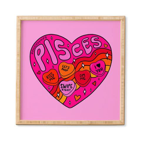 Doodle By Meg Pisces Valentine Framed Wall Art