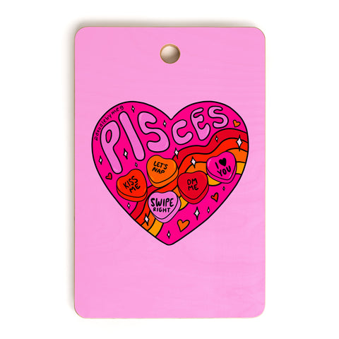 Doodle By Meg Pisces Valentine Cutting Board Rectangle