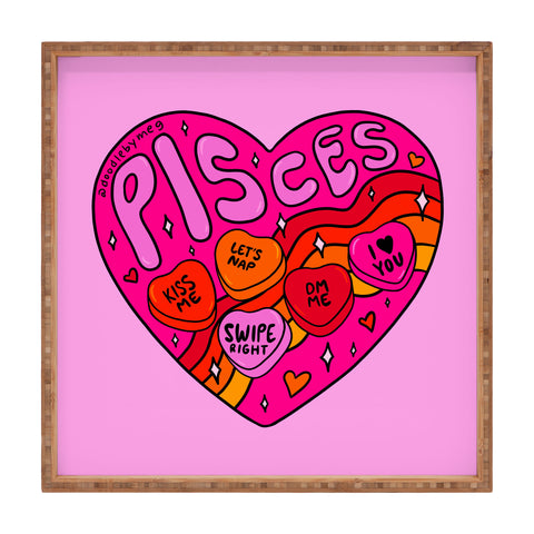 Doodle By Meg Pisces Valentine Square Tray