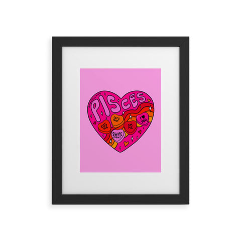 Doodle By Meg Pisces Valentine Framed Art Print