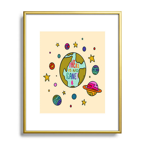 Doodle By Meg Planet B Metal Framed Art Print