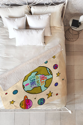 Doodle By Meg Planet B Fleece Throw Blanket