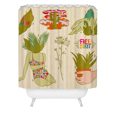 Doodle By Meg Plants Flash Sheet Shower Curtain