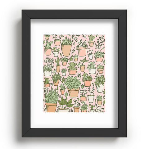 Doodle By Meg Potted Plants Print Recessed Framing Rectangle