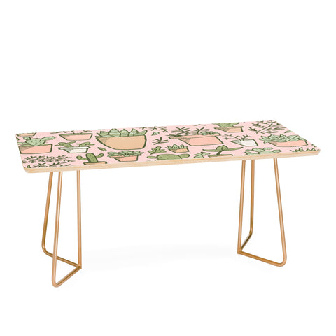 Doodle By Meg Potted Plants Print Coffee Table