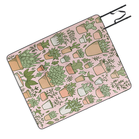 Doodle By Meg Potted Plants Print Picnic Blanket