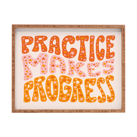 Doodle By Meg Practice Makes Progress Rectangular Tray