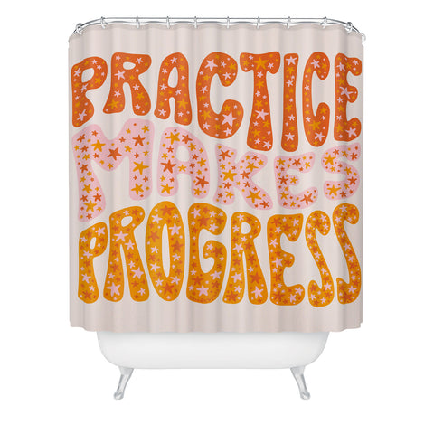 Doodle By Meg Practice Makes Progress Shower Curtain