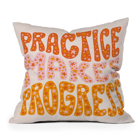Doodle By Meg Practice Makes Progress Throw Pillow