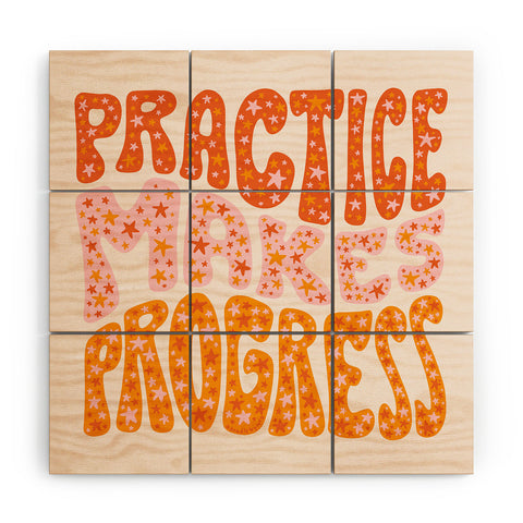 Doodle By Meg Practice Makes Progress Wood Wall Mural