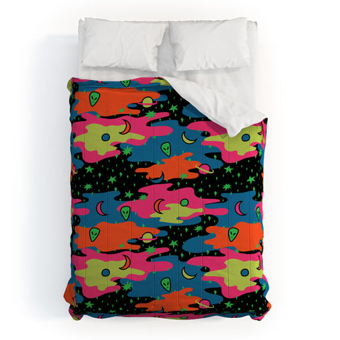 Doodle By Meg Psychedelic Space Comforter