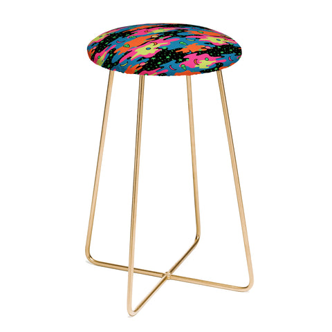 Doodle By Meg Psychedelic Space Counter Stool
