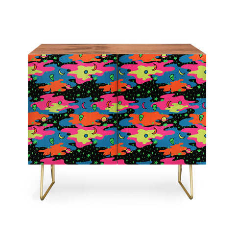 Doodle By Meg Psychedelic Space Credenza