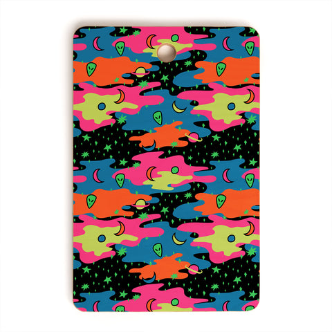 Doodle By Meg Psychedelic Space Cutting Board Rectangle