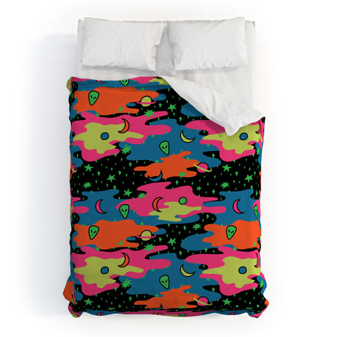 Doodle By Meg Psychedelic Space Duvet Cover