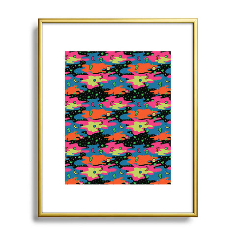 Doodle By Meg Psychedelic Space Metal Framed Art Print