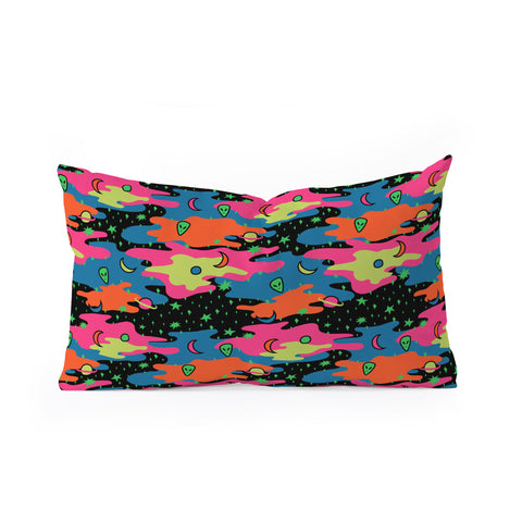 Doodle By Meg Psychedelic Space Oblong Throw Pillow