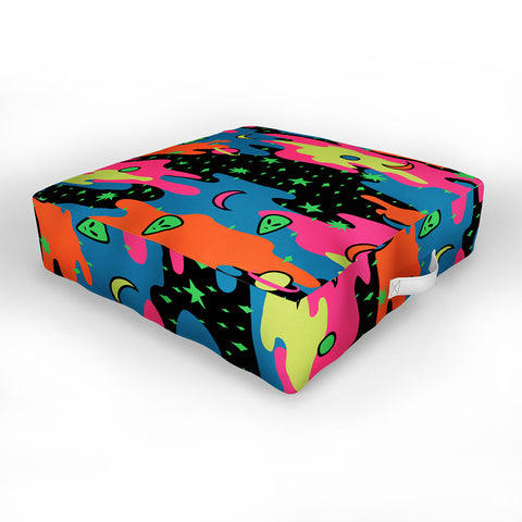 Doodle By Meg Psychedelic Space Outdoor Floor Cushion
