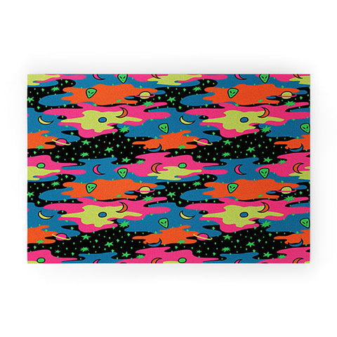 Doodle By Meg Psychedelic Space Welcome Mat