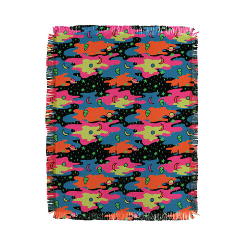 Doodle By Meg Psychedelic Space Throw Blanket
