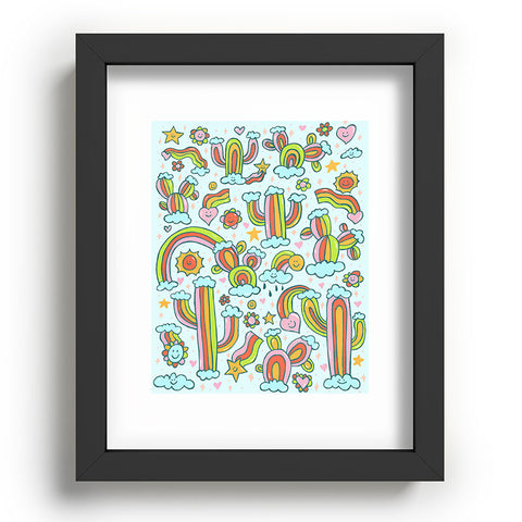 Doodle By Meg Rainbow Cacti Recessed Framing Rectangle