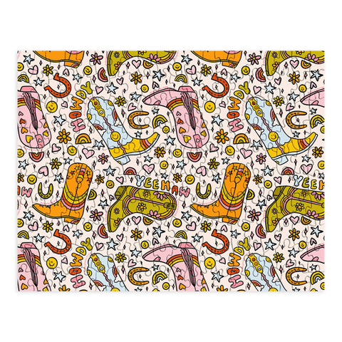 Doodle By Meg Rainbow Cowboy Boots Print Puzzle
